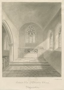 Interno della Chiesa di Bradley da John Buckler