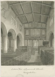 Interno della Chiesa di Caverswall da John Buckler