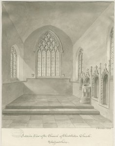 Interno della Chiesa di Cheddleton da John Buckler