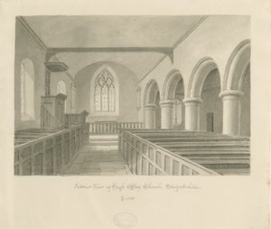 Interno della Chiesa di High Offley da John Buckler