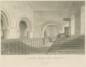 Interno della Chiesa di Seighford da John Buckler