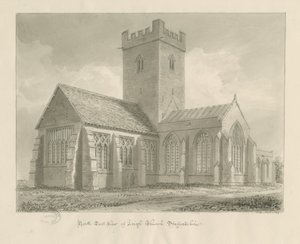 Chiesa di Leigh: disegno a seppia da John Buckler