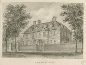 Lichfield - Palazzo del vescovo nel The Close: disegno seppia