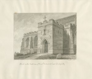 Lichfield - Portico nord della chiesa di San Michele da John Buckler