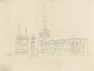 Cattedrale di Lichfield - Vista Sud-Est da John Buckler