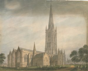 Lincolnshire - Chiesa di Grantham, 1811 da John Buckler