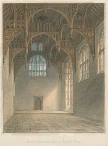 Middlesex - Hampton Court - Interno della Sala da John Buckler