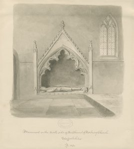 Chiesa di Norbury - Monumento a Ralph le Botiler da John Buckler