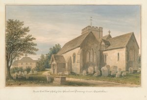 Oxfordshire - Chiesa di Shiplake e Casa del Parroco da John Buckler