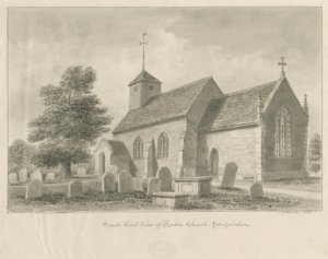 Chiesa di Ranton: disegno a seppia da John Buckler