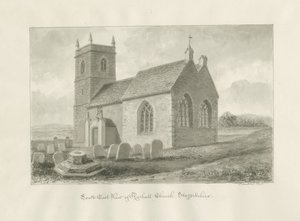 Chiesa di Rushall: disegno a seppia da John Buckler