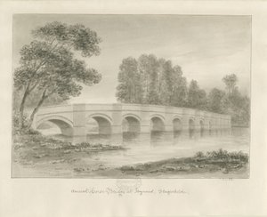 Ponte di Shugborough: disegno a seppia, nd [?1840s]
