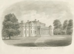 Shugborough Hall: disegno a seppia, 1843 da John Buckler