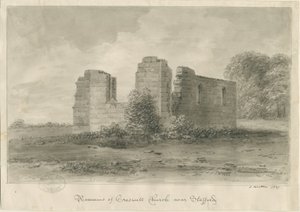 Stafford - Cappella di Creswell: disegno a seppia da John Buckler