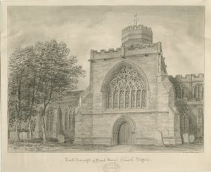 Stafford - Chiesa di Santa Maria: disegno a seppia