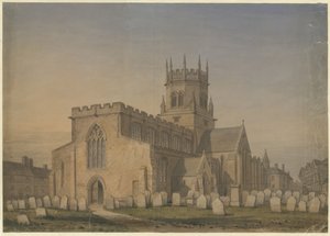 Stafford - Chiesa di Santa Maria: disegno ad acquerello