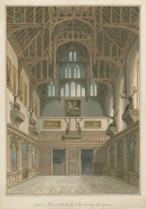 Sussex - Casa di Cowdray - Interno della Sala da John Buckler