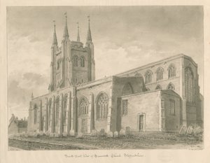 Chiesa di Tamworth: disegno a seppia