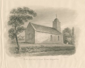 Chiesa di Tixall: disegno a seppia, nd [?1841]