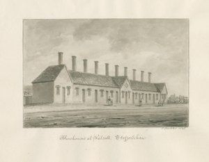 Walsall - Ospizi: disegno a seppia da John Buckler