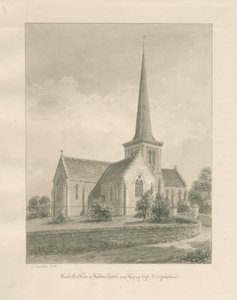 Chiesa di Walton-on-the-Hill: disegno a seppia