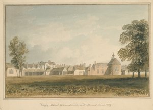 Warwickshire - Scuola di Rugby, 1809 da John Buckler