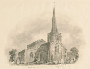 Chiesa di Wolstanton: disegno a seppia