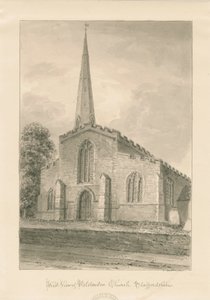 Chiesa di Wolstanton: disegno a seppia