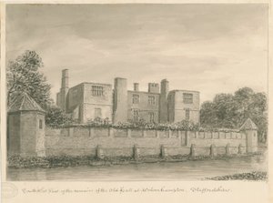 Wolverhampton - La Vecchia Sala: disegno a seppia, 1837 da John Buckler