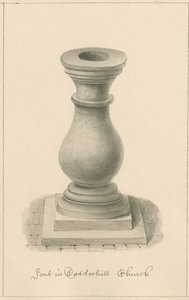 Worcestershire - Droitwich - Dodderhill Church Font, 1833 da John Buckler