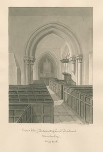 Worcestershire - Droitwich - Interno della Chiesa di Dodderhill da John Buckler