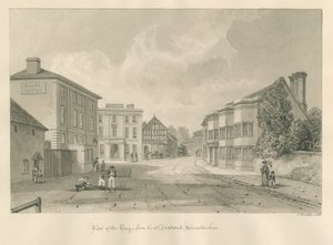 Worcestershire - Droitwich - George Inn: disegno a seppia, 1833 da John Buckler