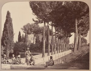 Tribesmen afghani riposano nei giardini di Babur, Jalalabad, 1878 da John Burke