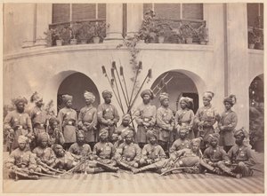Sottufficiali indiani della cavalleria delle Guide, 1879 da John Burke