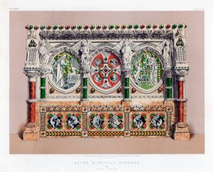 Reredos in pietra e marmo, XIX secolo da John Burley Waring