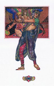 La danzatrice del tempio, illustrazione da The Garden of Kama (e altri testi dall