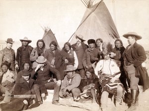 Capi indiani e funzionari statunitensi a Pine Ridge, 1891 da John C. H. Grabill