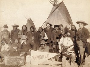 Capi indiani e funzionari statunitensi a Pine Ridge, 1891 da John C. H. Grabill
