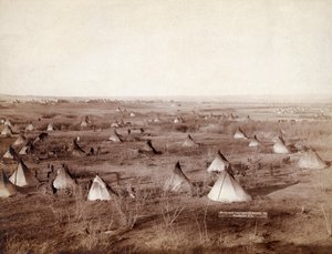 Villaggio Tribale Lakota nel 1891 da John C. H. Grabill