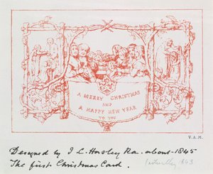 La prima cartolina di Natale, di J.C.Horsley, 1843