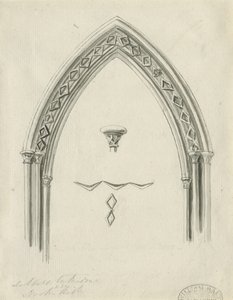 Interno della Cattedrale di Lichfield - Arco nel Corridoio Nord da John Carter