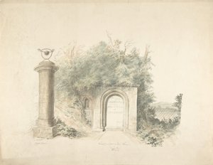 Pagina del Titolo a un Gruppo di Piani, Elevazioni e Interni Scenici di Lea Castle, Worcestershire da John Carter.