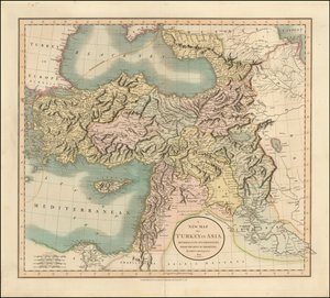 Carta della Turchia in Asia del 1801 di John Cary