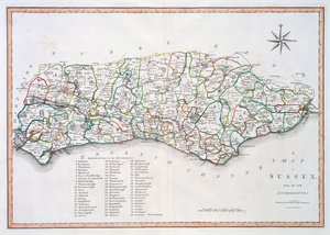 Mappa del Sussex, 26 marzo 1805