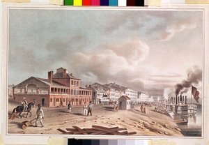 Front Street, St. Louis, Missouri, 1840 da John Caspar Wild