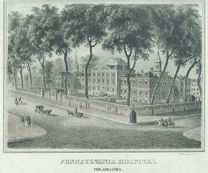 Ospedale della Pennsylvania, 1838 da John Caspar Wild