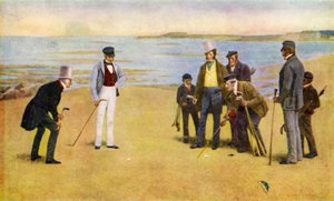 Il Stymie, un quartetto che gioca a golf a North Berwick da John Charles (after) Dollman