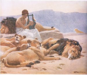 Orfeo e il suo liuto, Bibbys Annual, 1916-17 da John Charles Dollman