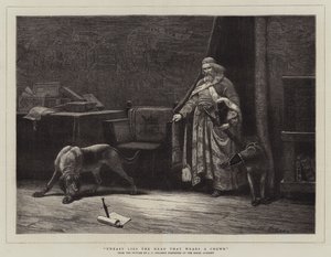 Inquieto giace il capo che porta una corona