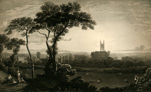 Vista orientale della città di Canterbury da John Charles Varrall